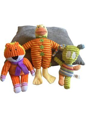 Three Plush Terry Cloth Animal plush designer lot